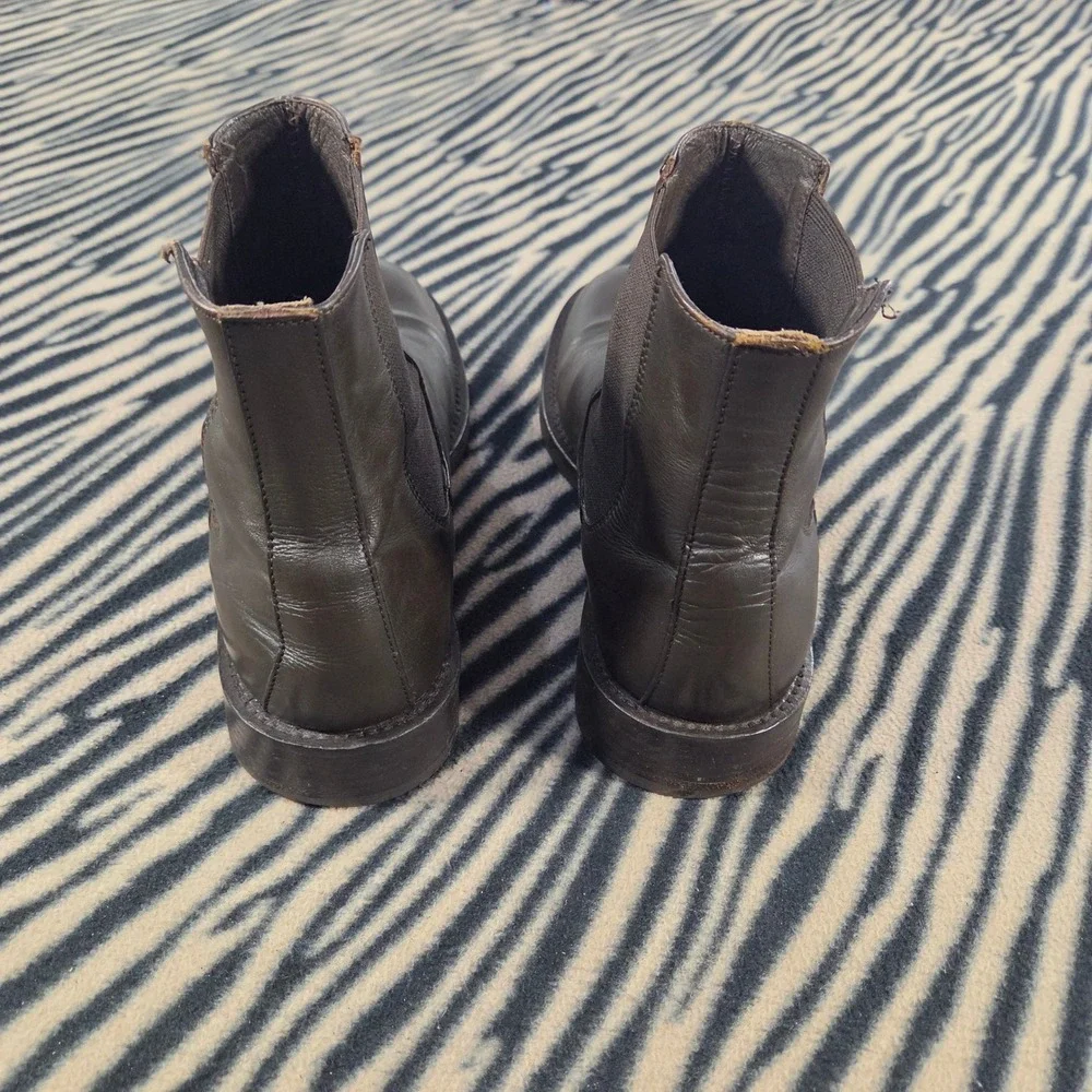 Vintage 90s Banana Republic Mens 7.5 D Italian Leather Chelsea Boots Dark Brown